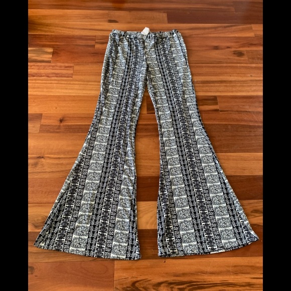 Pants - Black & White Flare Pants